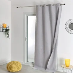 Best Home Maison Rideau 100% occultant thermique phonique (135x260 cm - Gris clair)