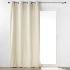 Clearance Douceur D'Intérieur Rideau à Oeillets (140 x 240 cm) Wooly Terracotta, Bouclette Unie WOOLY (140x240 cm - Naturel)