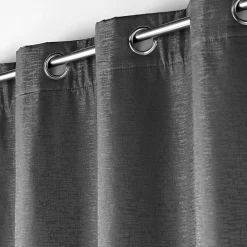 Discount Douceur D'Intérieur Rideau à oeillets isolant thermique 140 x 260 cm jacquard Polarine Anthracite