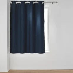 Sale Douceur D'Intérieur Rideau a oeillets 140 x 180 cm 100% occultant thermique Crepuscule Bleu
