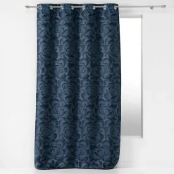Sale Douceur D'Intérieur Rideau a oeillets 140 x 280 cm jacquard rosalina Navy