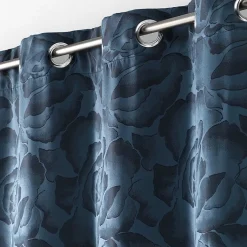 Sale Douceur D'Intérieur Rideau a oeillets 140 x 280 cm jacquard rosalina Navy