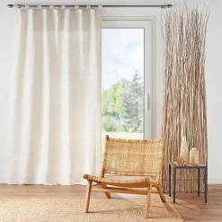 Outlet Douceur D'Intérieur Rideau a passants 140 x 240 cm polyester/lin uni Pauline