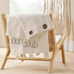 Outlet Douceur D'Intérieur Rideau a passants 140 x 240 cm polyester/lin uni Pauline