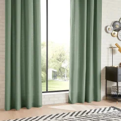 Atmosphera Créateur D'Intérieur Rideau Anjali en coton & métal 135x240cm vert céladon - Atmosphera* Rideau