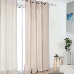 Best Linder Rideau "Authentique" en 100% lin (135x260 cm - Beige)