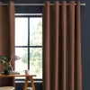 The Deco Factory Rideau en coton chocolat 150x250