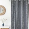 Sale Home Maison Rideau en Jacquard à Rayures Verticales "Fun" (135x260 cm - Bleu)
