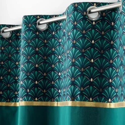 Sale Douceur D'Intérieur Rideau esprit art déco (140x240 cm - Bleu)