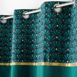 Sale Douceur D'Intérieur Rideau esprit art déco (140x240 cm - Bleu)