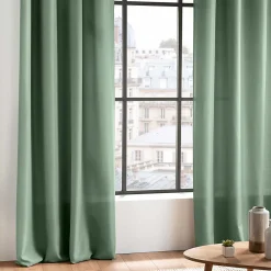 Discount Douceur D'Intérieur Rideau Essentiel - 140 x 260 Sauge