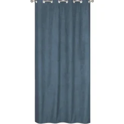 Sale Dylrev Rideau isolant thermique à œillets, doublure polaire, effet suédine bleu marine L.240 x l.140cm