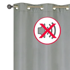 Best Dylrev Rideau isolant Thermique et Phonique à œillets 140x240cm prêt à poser, Gris
