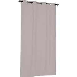 Outlet Dylrev Rideau isolant thermique à œillets, doublure polaire beige taupe L.240 x l.140cm