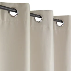Outlet Dylrev Rideau isolant thermique à œillets, doublure polaire beige taupe L.240 x l.140cm
