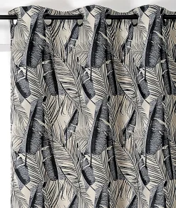 Discount Linder Rideau Java noir et blanc l.135 x H.250 cm