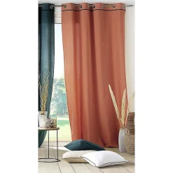 Outlet Douceur D'Intérieur Rideau Linette - 135 x 240 Terracotta