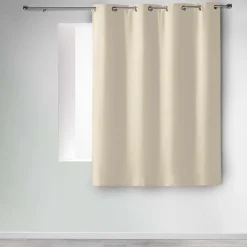 Clearance Douceur D'Intérieur Rideau occultant à œillets 135 x 180 cm Uni Naturel Petite hauteur -