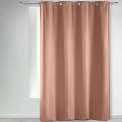 Outlet Douceur D'Intérieur Rideau occultant à œillets 135 x 240 cm Uni Blush