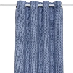 Atmosphera Créateur D'Intérieur Rideau occultant effet velours Yupi bleu indigo 135x260cm - Atmosphera