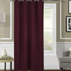Clearance Home Maison Rideau occultant et thermique chiné (140x260 cm - Bordeaux)