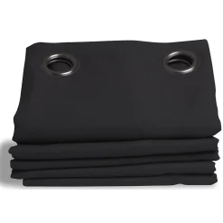 Sale Moondream Rideau occultant Oeillets Noir MC710 140 x 260 (LxH)
