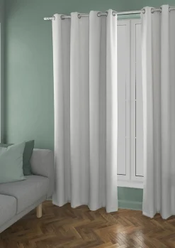 Discount Ornami Rideau occultant phonique Louca blanc l.140 x h.240 cm