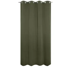 Sale JBY Creation Rideau occultant thermique à oeillets vert kaki L.240 x l.135cm,