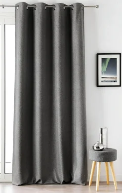 Sale Rideau occultant thermique Boreal Linder gris L.260 x l.140 cm