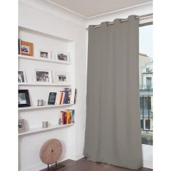 Sale Moondream Rideau Occultant Total Velours Oeillets Gris MC09 135 x 260 (LxH)