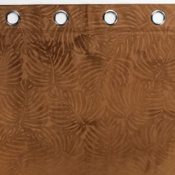 Best Douceur D'Intérieur Rideau occutant 140 x 240 cm en velours relief Analia Camel