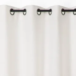 Best Linder Rideau phonique coton et chanvre tressage naturel (140x240 cm - Blanc)