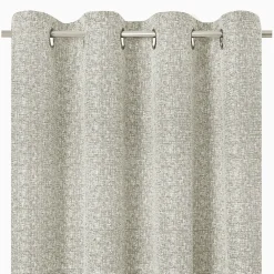 Best GoodHome Rideau tamisant à œillets effet jacquard Jind beige H.260 x l.140cm