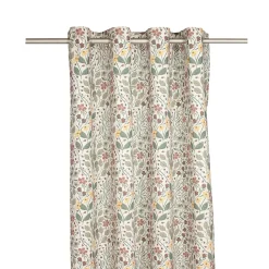 Sale Casa Mediterranea 1967 SL Rideau tamisant à oeillets fleuri liberty rose, vert H.260 x l.140cm
