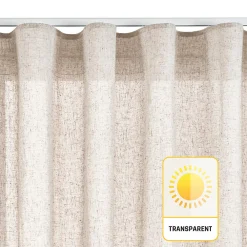 Storesdeco Rideau tamisant beige rideaux salon voilage elegant 200 x 300
