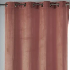 Best Douceur D'Intérieur Rideau tamisant en velours ras (140x240 cm - Rose Clair)