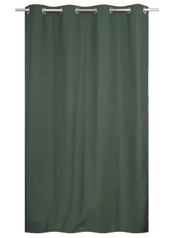 Ornami Rideau thermique à œillets effet lin vert L.240 x l.140cm* Rideau Thermique|Rideau