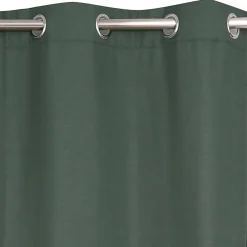 Ornami Rideau thermique à œillets effet lin vert L.240 x l.140cm* Rideau Thermique|Rideau