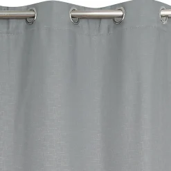 Ornami Rideau thermique à œillets effet lin gris L.240 x l.140cm* Rideau Thermique|Rideau