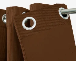 Tendence Rideau thermique à oeillets Farm velours marron camel l.140 x H.260 cm* Rideau Thermique|Rideau