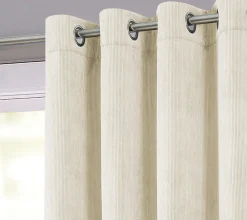 Sale Tendence Rideau thermique à oeillets Farm velours beige écru l.140 x H.260cm
