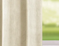 Sale Tendence Rideau thermique à oeillets Farm velours beige écru l.140 x H.260cm