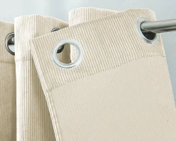 Sale Tendence Rideau thermique à oeillets Farm velours beige écru l.140 x H.260cm