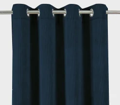Discount Tendence Rideau thermique à oeillets Farm velours bleu marine l.140 x H.260 cm