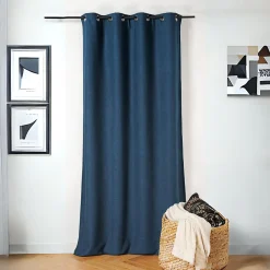 Sale Linder Rideau thermique au style bouclette (140x260 cm - Bleu)