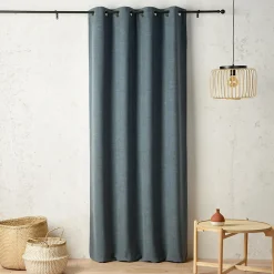 Best Linder Rideau thermique et obscurcissant à envers polaire à oeillets (135x260 cm - Bleu Pétrole)