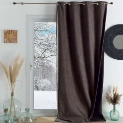 Clearance Home Maison Rideau thermique phonique et semi occultant KONFOR (140x300 cm - Taupe)