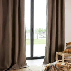 Clearance Home Maison Rideau thermique phonique et semi occultant KONFOR (140x300 cm - Taupe)