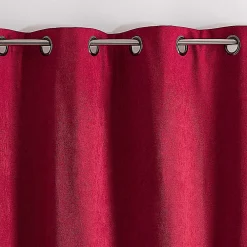 Clearance Home Maison Rideau thermique phonique et semi occultant KONFOR (140x300 cm - Rouge)