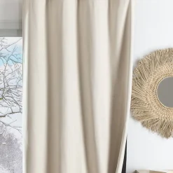 Clearance Home Maison Rideau thermique phonique et semi occultant KONFOR (140x260 cm - Blanc cassé)